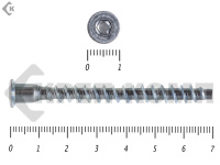 Винт-конфирмат, евровинт, с шестигранником 7х70 Фасовка (150шт)