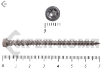 Саморезы для террас из нерж. стали А4 с двойной резьбой Rusconnect 5х70 мм (100 шт)