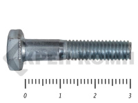 Болты DIN 931, с неполной резьбой, цинк, 6х 30 мм пр.8.8 (25 кг/2783)