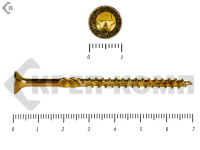 Саморезы Конструкционные, потай Torx, желтый цинк   4.5х 70 мм (20 шт) 