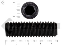 Винт установочный с внутр.шестигранником DIN 913 12х45 пр.12.9 тупой конец, черный (20 шт.)