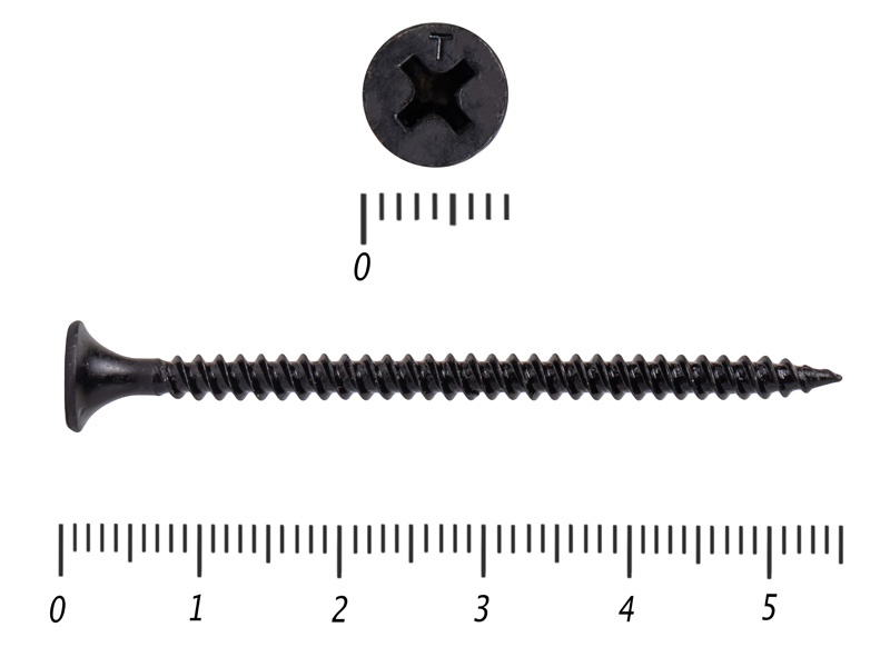 Саморез черный универсал усиленный 3,5х55 KENNER (1,0кг) – фото 3.5x55