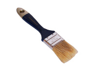 Кисть плоская 2,5" ЭКСПЕРТ натуральная щетина синяя деревянная ручка SANTOOL (1шт) Распродажа