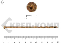 Саморезы Конструкционные, потай Torx, желтый цинк   6.0х200 мм ПРОФИ HIMTEX (10 шт)