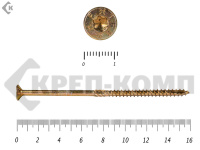 Саморезы Конструкционные, потай Torx, желтый цинк   6.0х160 мм ПРОФИ HIMTEX (10 шт)