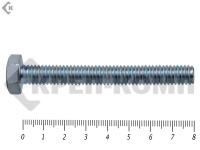 Болт полная резьба, цинк DIN933 6х 80 пр.5,8 (1400шт)