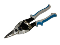 Ножницы по металлу, 250 мм, левый рез, для тонкого металла, обрезиненные ручки (шт.)