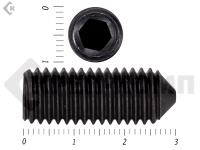 Винт установочный с внутр.шестигранником черный DIN 914 10х30 пр.12,9 (50 шт.)