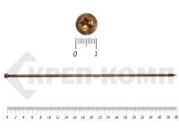 Саморезы по дереву желтые, цилиндр полная резьба ПРОФИ HIMTEX 8.0х400 мм (50 шт)