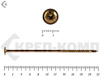 Саморезы с прессшайбой Torx, по дереву, желтый цинк   6.0х220 мм (100 шт) – фото