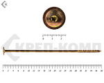 Саморезы с прессшайбой Torx, по дереву, желтый цинк   10х380 мм (25 шт) – фото