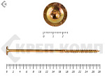 Саморезы с прессшайбой Torx, по дереву, желтый цинк   10х280 мм ПРОФИ HIMTEX (50 шт) – фото