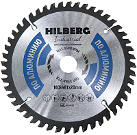 Диск 160*20*48Т, пильный Hilberg Industrial Алюминий (1 шт)