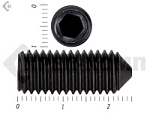 Винт установочный с внутр.шестигранником черный DIN 914 10х25 пр.12,9 МОСКРЕП (50 шт.) – фото
