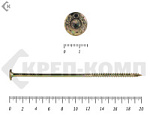 Саморезы с прессшайбой Torx, по дереву, желтый цинк   6.0х200 мм (100 шт) – фото