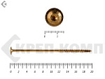 Саморезы с прессшайбой Torx, по дереву, желтый цинк   6.0х200 мм ПРОФИ HIMTEX (100 шт) – фото