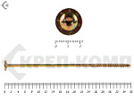 Саморезы с прессшайбой Torx, по дереву, желтый цинк   8.0х360 мм ПРОФИ HIMTEX (50 шт) – фото