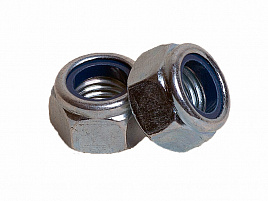 Гайки с контрящим кольцом (DIN 985), оцинкованные купить в Москве оптом от производителя крепежа “КРЕП-КОМП”