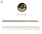 Саморезы с прессшайбой Torx, по дереву, желтый цинк   10х300 мм (50 шт) – фото
