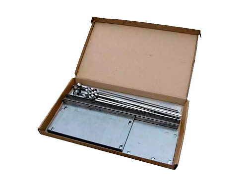 Мангал 350х250х140 с шампурами в картонной упаковке 0,5 мм. (шт.)