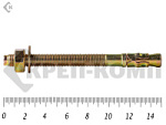 Анкер клиновой, желтый цинк 12х150 (5шт) – фото