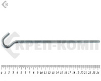 Крюк с метрической резьбой м8х210 (250шт)