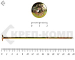 Саморезы с прессшайбой Torx, по дереву, желтый цинк   8.0х280 мм (50 шт) – фото
