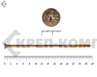 Саморезы Конструкционные, потай Torx, желтый цинк   10х280 мм ПРОФИ HIMTEX (50 шт)