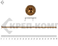 Саморезы Конструкционные, потай Torx, желтый цинк   8.0х400 мм ПРОФИ HIMTEX (50 шт)
