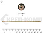 Саморезы с прессшайбой Torx, по дереву, желтый цинк   6.0х260 мм (100 шт) – фото