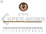 Саморезы с прессшайбой Torx, по дереву, желтый цинк   8.0х240 мм ПРОФИ HIMTEX (50 шт) – фото
