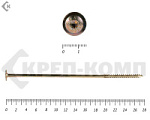 Саморезы с прессшайбой Torx, по дереву, желтый цинк   6.0х280 мм (50 шт) – фото