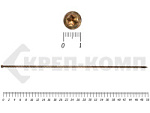 Саморезы по дереву желтые, цилиндр полная резьба ПРОФИ HIMTEX 8.0х500 мм (50 шт) – фото