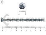 Саморезы универсальные, с полукруглой головкой, цинк HIMTEX 5.0х90 мм (200 шт) – фото
