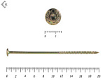 Саморезы с прессшайбой Torx, по дереву, желтый цинк   8.0х200 мм (50 шт) – фото