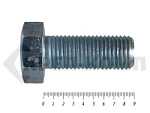 Болты DIN 931, с неполной резьбой, цинк, 36х 90 мм, пр.8.8 (17,9 кг/16) – фото