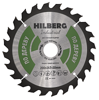 Диск пильный по дереву 200*30*24Т Hilberg Industrial (1 шт)