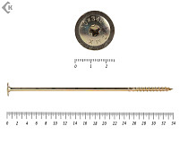 Саморезы с прессшайбой Torx, по дереву, желтый цинк   8.0х340 мм (50 шт)